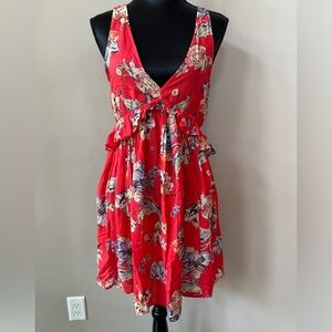 En Creme Deep-V Floral Summer Dress Women’s Size Small